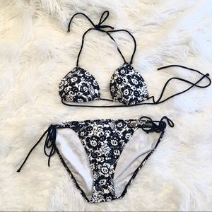 Hollister Navy Floral Bikini